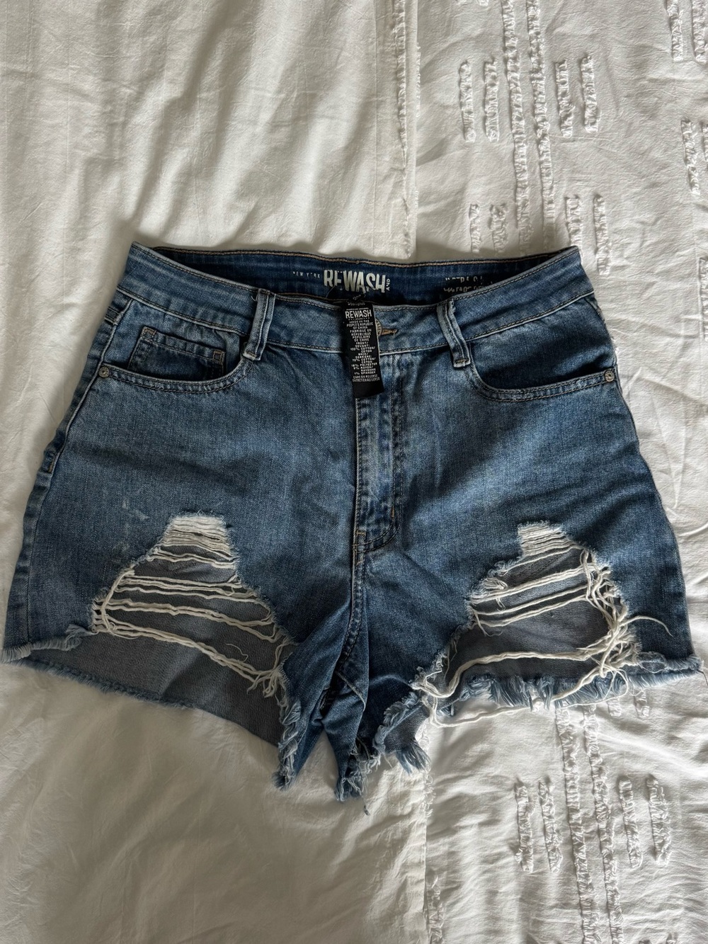 Rewash Denim Jean Shorts in Blue